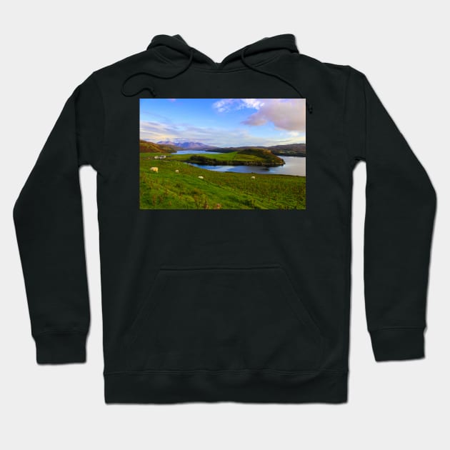 A late afternoon in the magical landscapes of the scottish Isle of Skye Hoodie by chiaravisuals